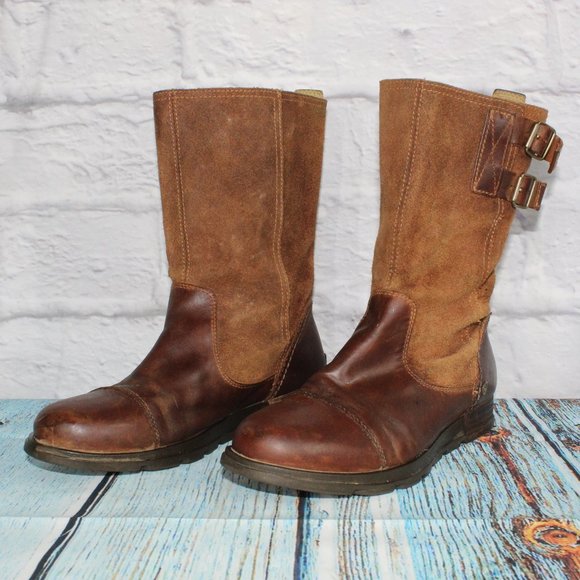 Sorel Major Pull On Comfort Western Oiled Leather Boots Size 8.5 - Picture 2 of 9